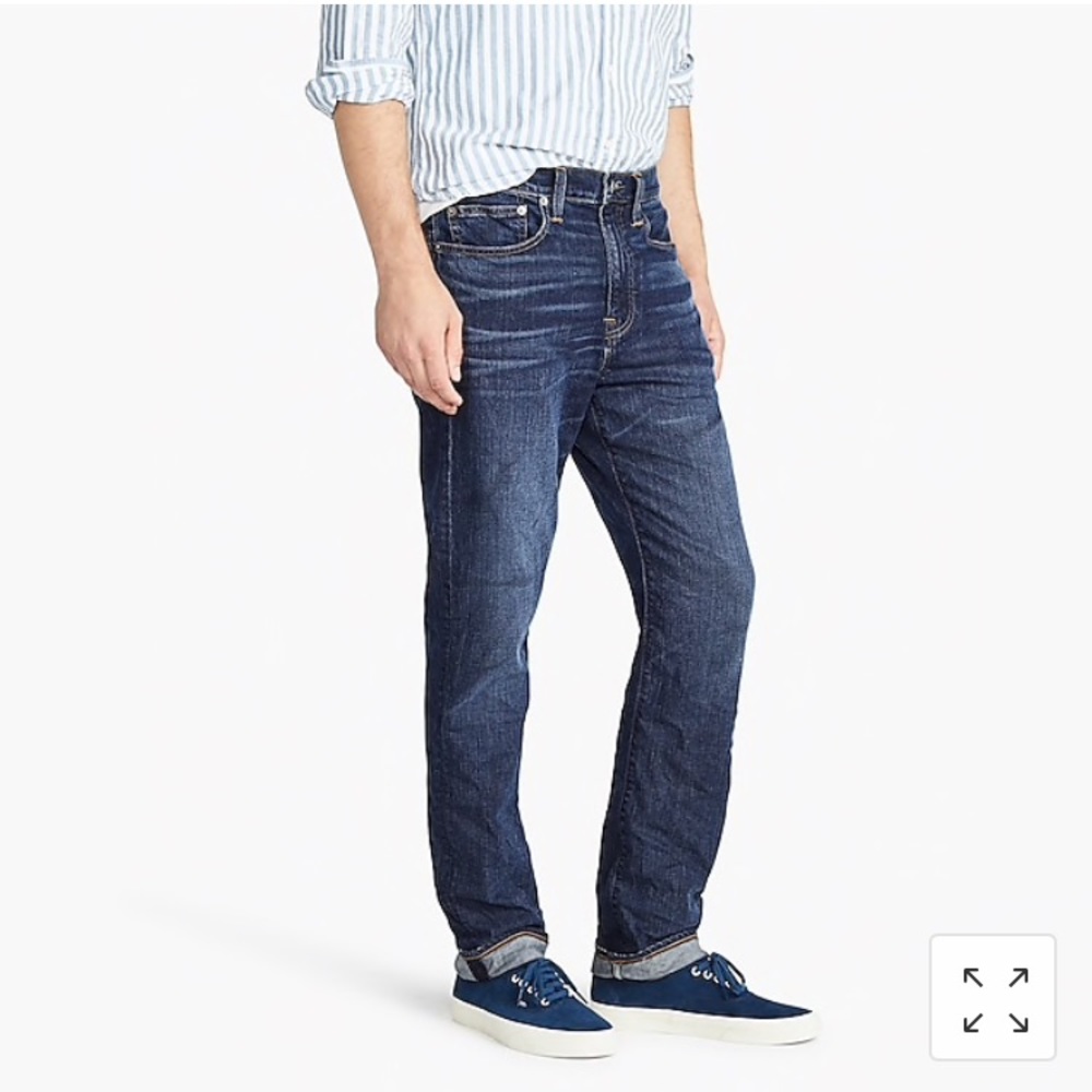 770 Straight-fit stretch jean, dark evening wash